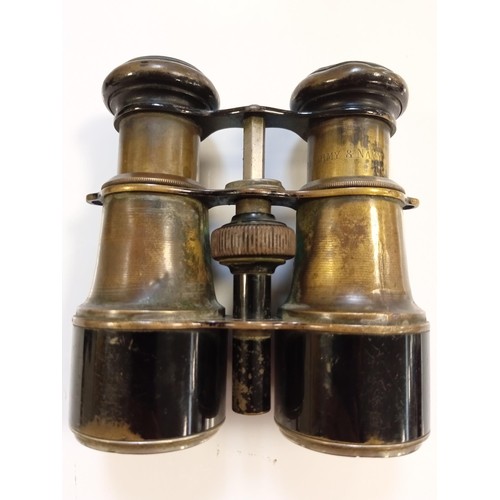 71 - Vintage binoculars in original case believed to be from Boer War