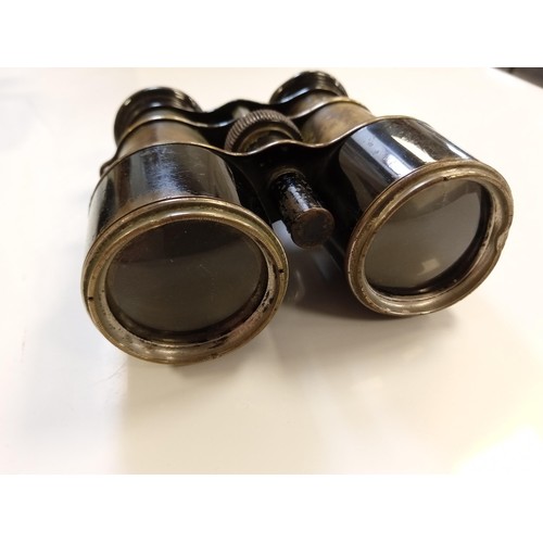 71 - Vintage binoculars in original case believed to be from Boer War