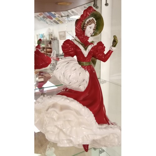 85 - Royal Doulton Christmas Day 2005 figurine, Christmas Celebration HN4721 & 2 miniature ladies