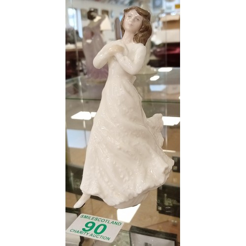 90 - 5x figurines inc. Coalport, Royal Doulton Denice, Royal Worcester Seasons of romance special edition... 