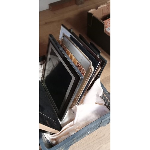 65 - 3x Boxes of pictures, jewellery boxes etc.