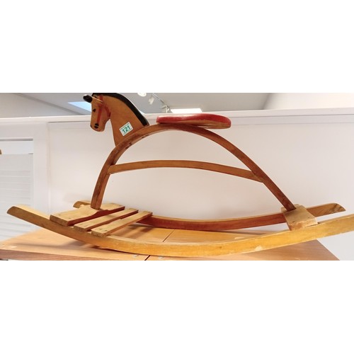 121 - Vintage child's wooden rocking horse