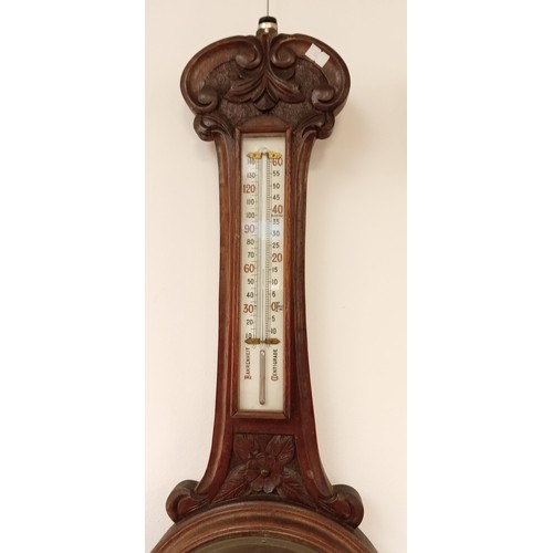 176 - Aneroid Barometer ornate banjo style