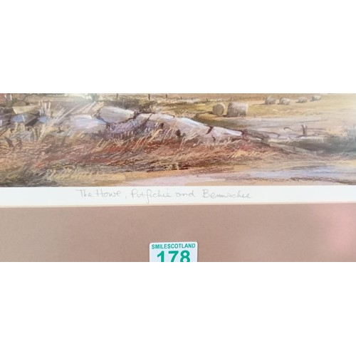 178 - Framed signed Eric Auld Ltd. Ed. print 'The Howe, Pitfichie & Bennachie'