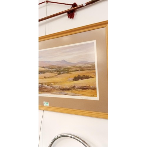 178 - Framed signed Eric Auld Ltd. Ed. print 'The Howe, Pitfichie & Bennachie'