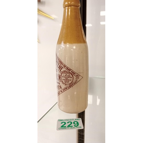 229 - John Milne, Stonehaven  ginger beer bottle