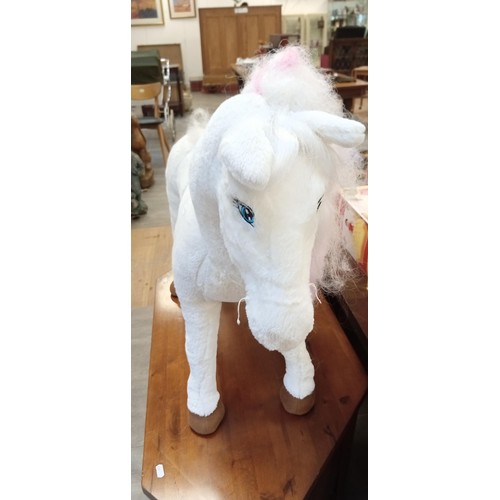 317 - Large Barbie doll white horse