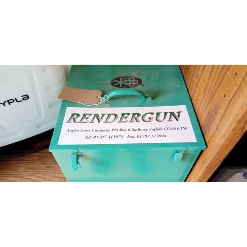 60 - New render gun in metal case plus roof sprayer