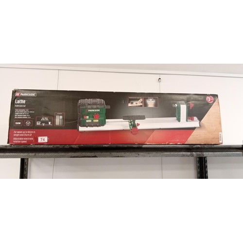 74 - Parkside PDM 600 550Watt wood lathe in box