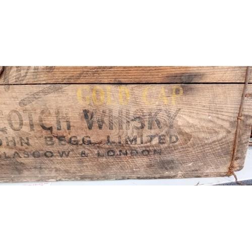 75 - Vintage John Begg Scotch Whisky wooden crate