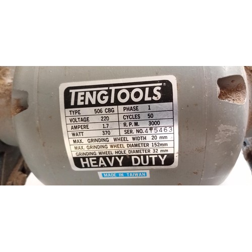 85 - Teng tools heavy duty bench grinder