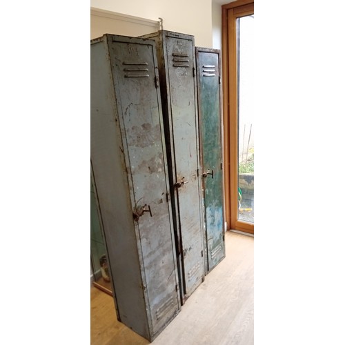 55A - 3 Vintage metal lockers