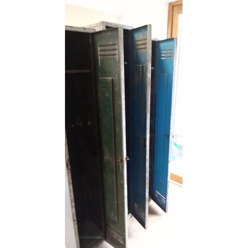 55A - 3 Vintage metal lockers