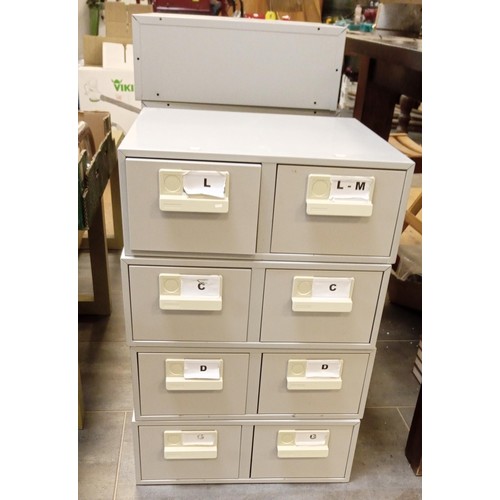 217A - 4x Metal 2 drawer cabinets