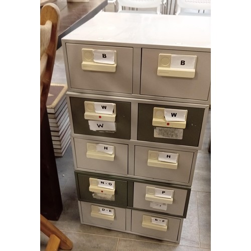 217B - 5 x Metal 2 drawer cabinets