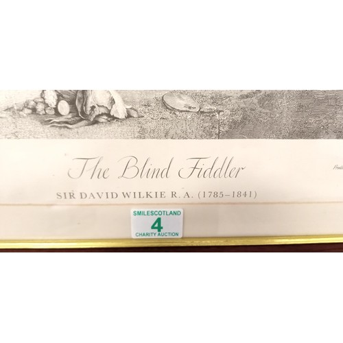 4 - The Blind Fiddler print commemorates the bicentenary of the birth of Sir David Wilkie R.A. 78x57cm a... 