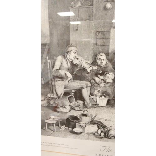 4 - The Blind Fiddler print commemorates the bicentenary of the birth of Sir David Wilkie R.A. 78x57cm a... 