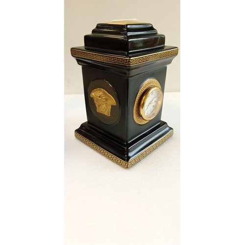 42 - Rosenthal-Versace candle holder, lighter and clock set