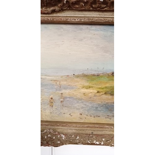 59 - Original oil painting Paddling by John Ross 45x35cm approx.