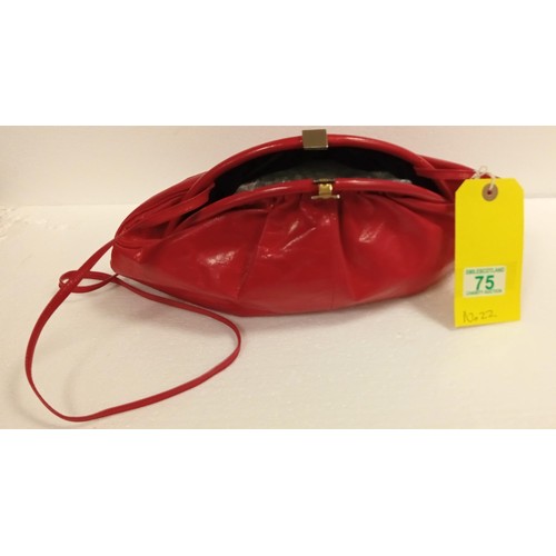 75 - Jacques Vert believed 1980's dress hand bag in red.  Although we have no provenance this handbag cam... 