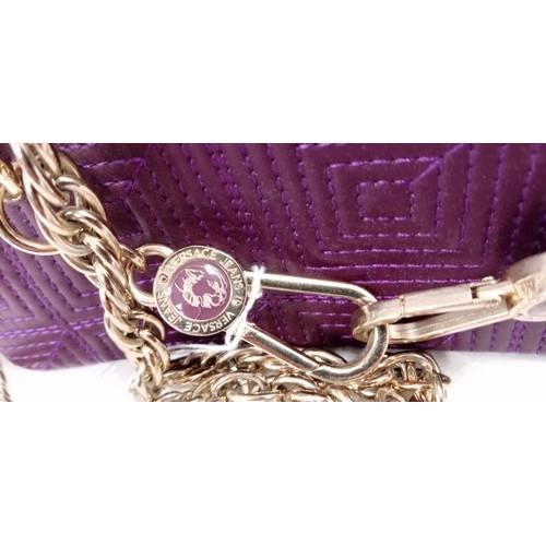 88 - Believed to be Versace Jeans purple shoulder hand bag.  Although we have no provenance this handbag ... 