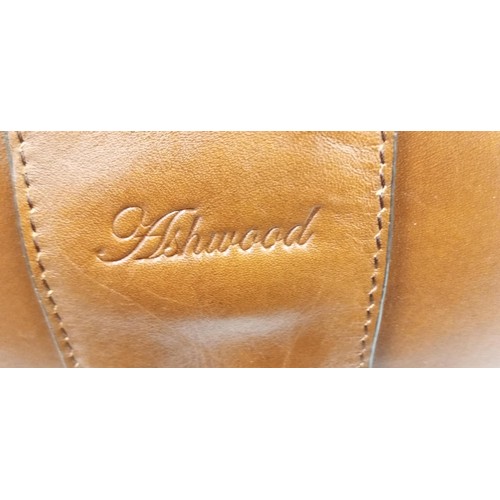 89 - Ashwood Dorchester tan leather doctors bag with internal laptop sleeve.  Although we have no provena... 