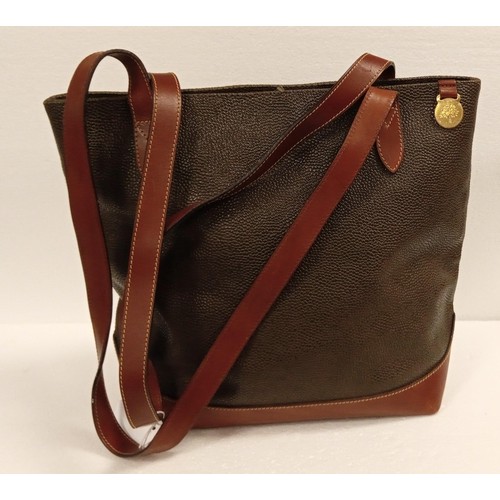 90 - Believed to be Mulberry long-handled bucket bag two-tone brown.  Although we have no provenance this... 