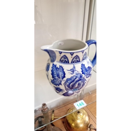 148 - Moyses Stephens London reproduction blue and white large jug