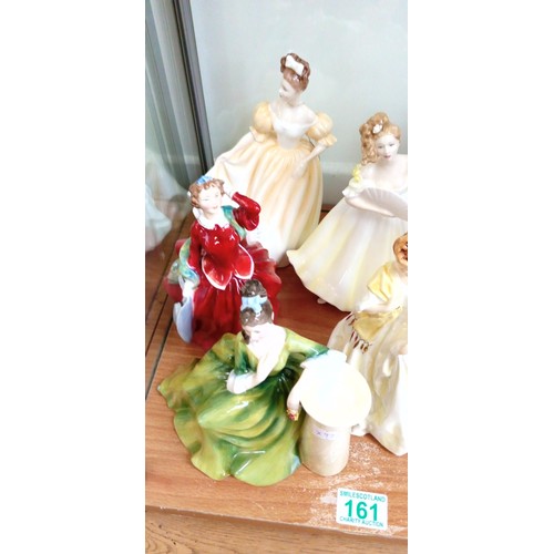 161 - Selection of mainly Royal Doulton lady figurines