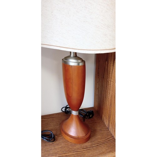 166 - Pair of mid 1980's tall table lamps