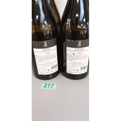 217 - 4x Bottles of Ca'Vegar Custoza 2016 wine