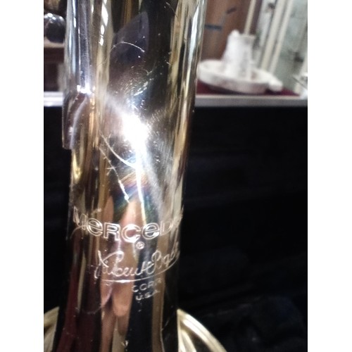 221 - Bach Mercedes 2 gold vintage trumpet in case