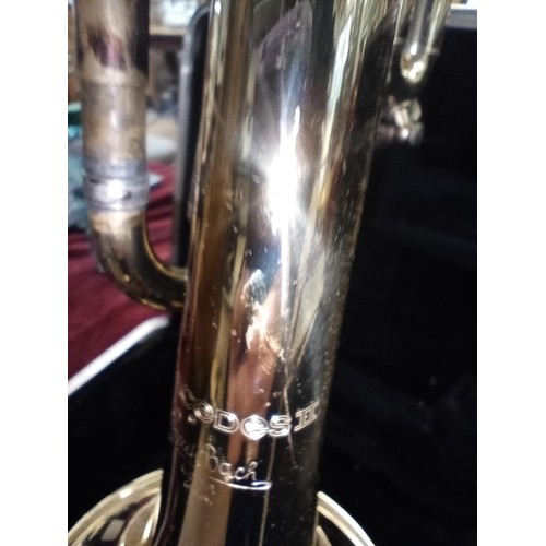 221 - Bach Mercedes 2 gold vintage trumpet in case