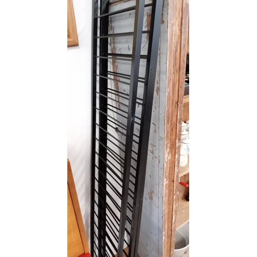 230 - Ladderax system inc. 3 ladders, 2 units, shelving and black & gold rods