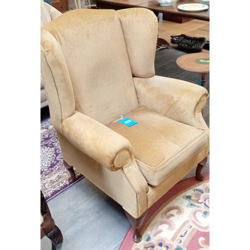 300 - Vintage wing back fireside chair