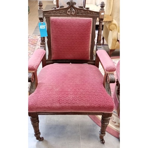 304 - Victorian club chair & 1 other