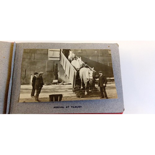 50 - Venture London-Brighton 1910 photo album of Alfred G Vanderbilt with compliment card of travelling b... 
