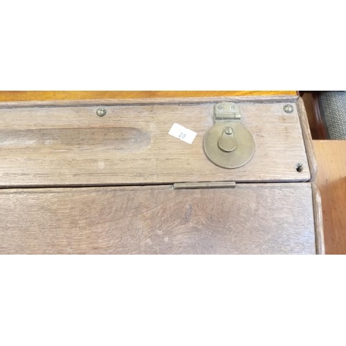 361 - Vintage oak small table top desk