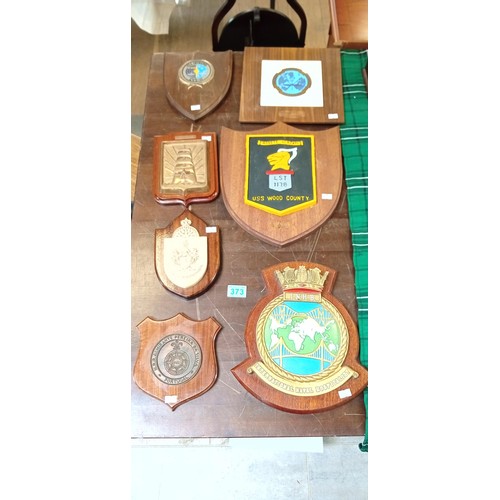 373 - 7x Vintage Naval Military plaques inc. NATO & I.N.H.B