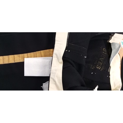 381 - Original Royal Navy uniform tail coat, waist coat and gold laced trousers