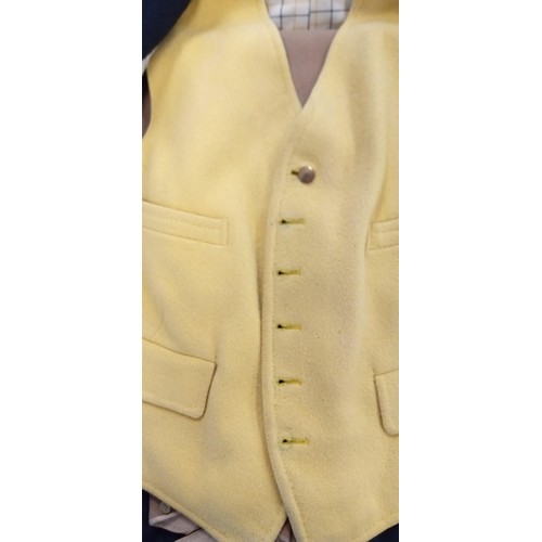 381 - Original Royal Navy uniform tail coat, waist coat and gold laced trousers