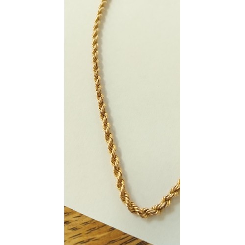 5 - 14ct gold rope chain necklace 20.5