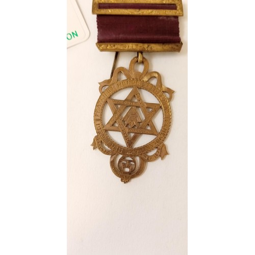 22 - Masonic Royal Arch November 1875 medal and Masonic Educational medal stamped GK