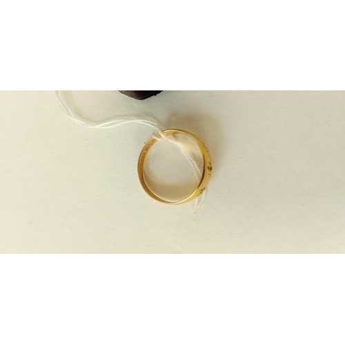 63 - 18ct fully hallmarked and diamond ring 2.5g approx. size K approx. in original box