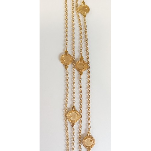 126 - Ola Gorie bespoke 9ct gold double strand chain 44.5g approx.