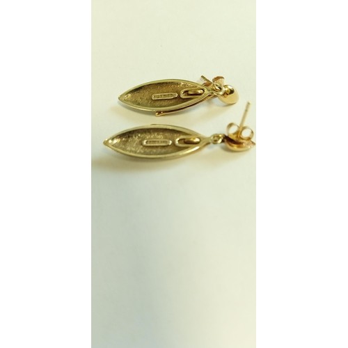 136 - Ola Gorie bespoke 9ct gold pair of earrings 4.6g approx.