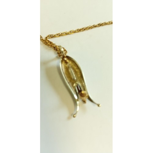 144 - Ola Gorie bespoke 9ct gold pendant on 20