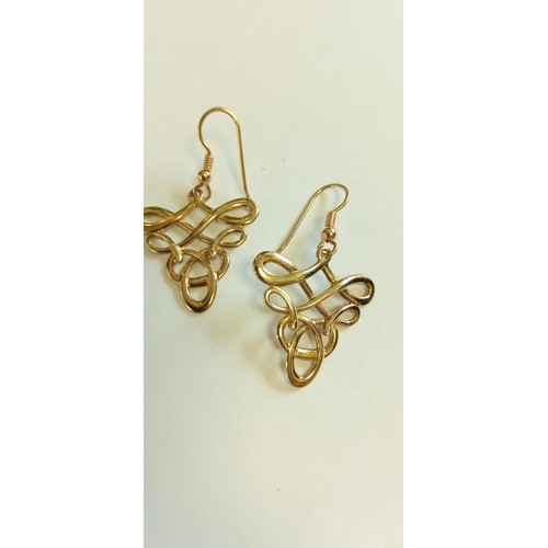 146 - Ola Gorie bespoke 9ct gold pair of earrings 4.2g approx.