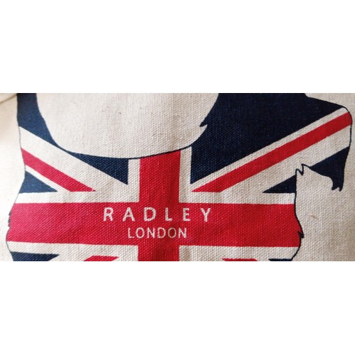 50 - Believed to be Radley fabric shopper bag with Union Jack Radley London dog motif