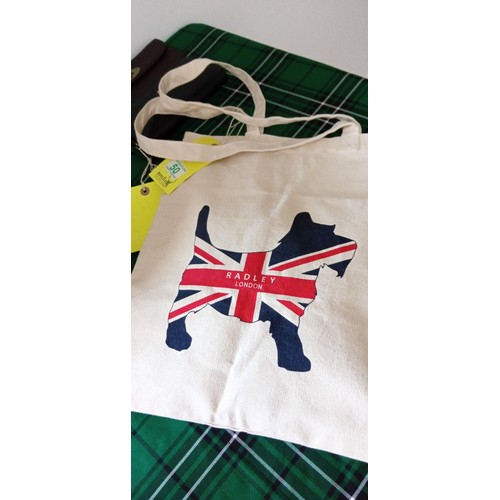 50 - Believed to be Radley fabric shopper bag with Union Jack Radley London dog motif